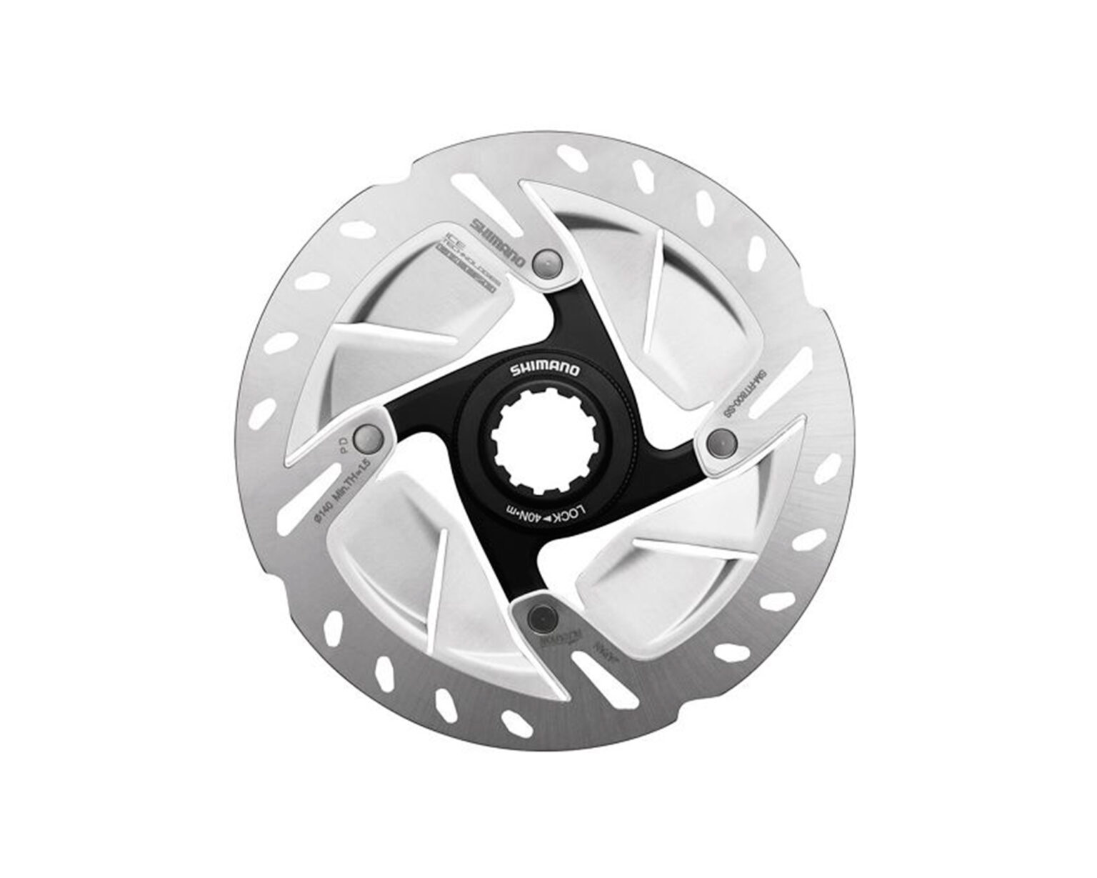 Shimano Disco Freno SM-RT81 XT Ice-Tech Center-Lock - 180 Mm Argento - Alta Dissipazione Per MTB - 3